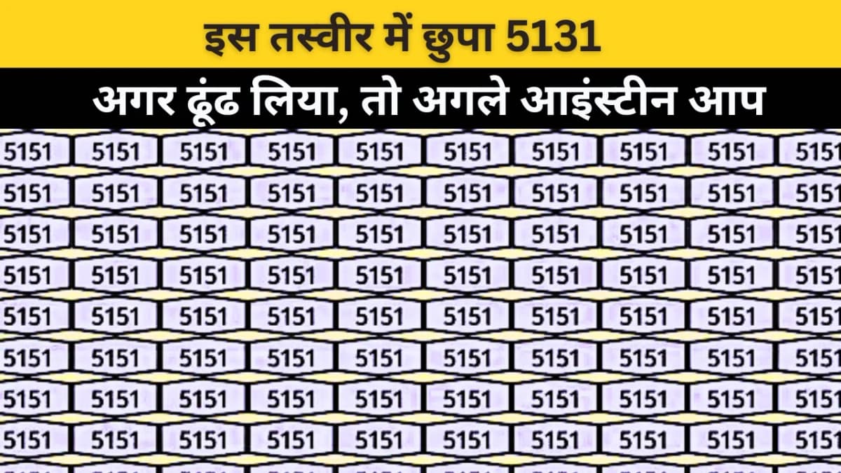 अगर आप खोज सकते हैं इस तस्‍वीर में छुपा 5131, तो अगले आइंस्टीन होने का संकेत