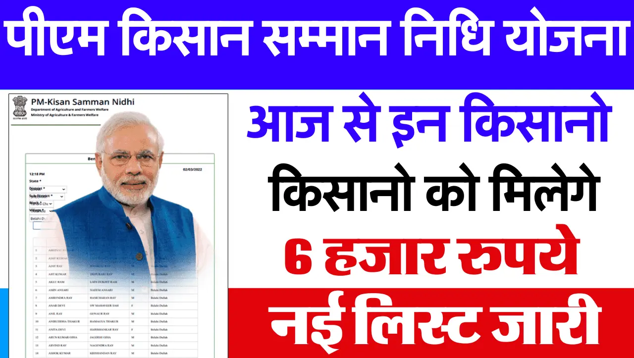 PM Kisan Yojana: किसानो के हुई बल्ले बल्ले…! आज से इन किसानो को मिलेगे 6 हजार रुपये , जाने कैस
