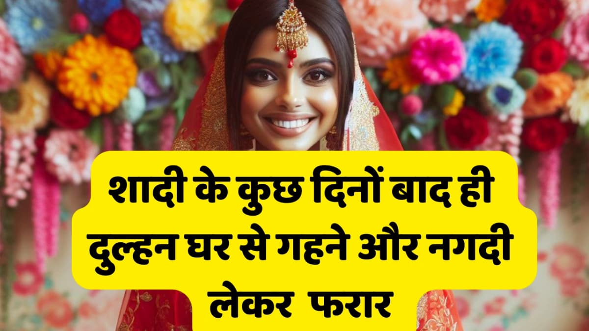 धूमधाम से की शादी कुछ ही दिनों बाद दुल्हन घर से सारा पैसा और गहने लेकर फरार। 1300 km के बाद आई पुलिस