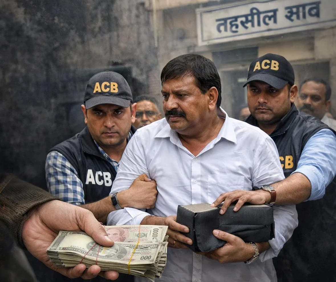 अलवर एसीबी कार्रवाई ,गोविंदगढ़ तहसीलदार गिरफ्तार ,बसंत परसोया रिश्वत मामला ,राजस्थान भ्रष्टाचार खबर ,ACB ट्रैप कार्रवाई ,तहसीलदार रिश्वत केस 