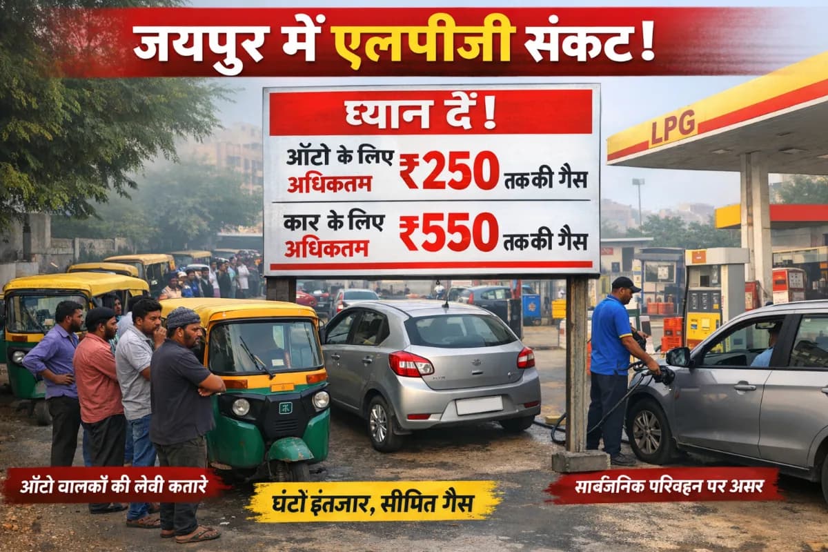 जयपुर समाचार, एलपीजी संकट, ईंधन की कमी, ऑटो चालक, पेट्रोल पंप, राजस्थान समाचार, सार्वजनिक परिवहन