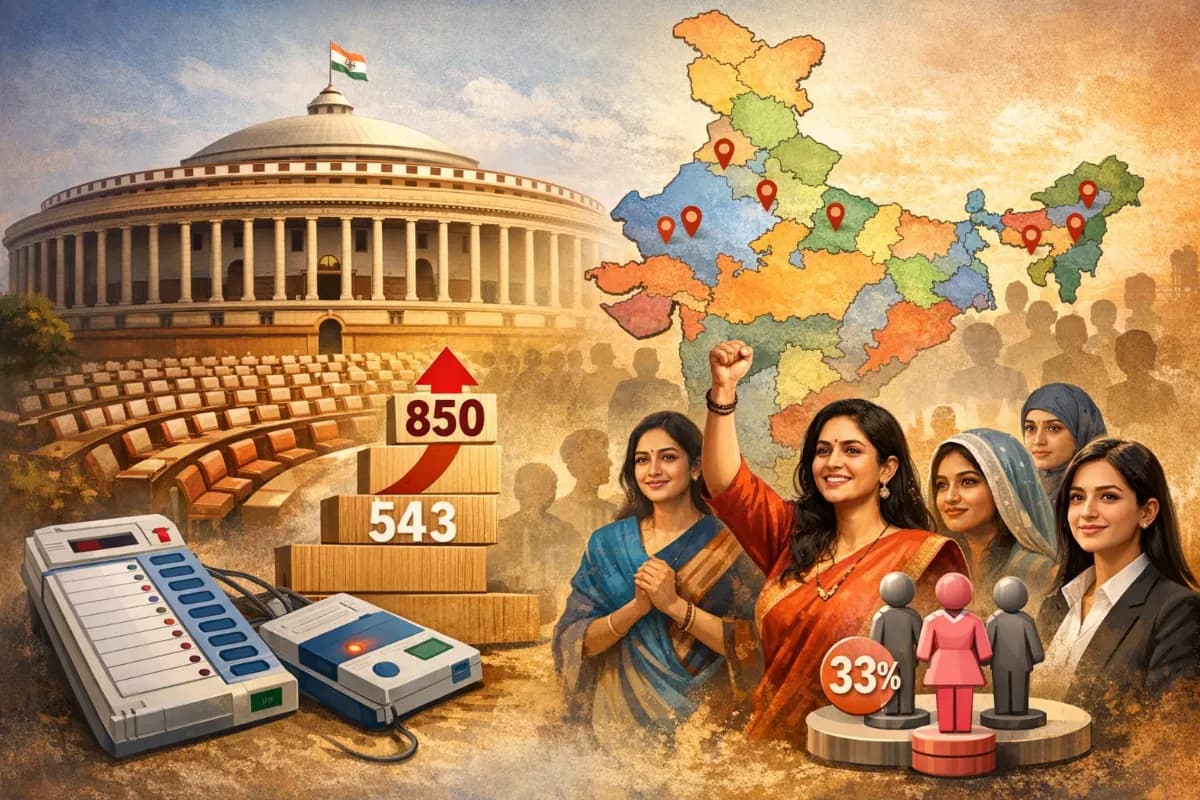 लोकसभा सीट विस्तार, महिला आरक्षण, परिसीमन