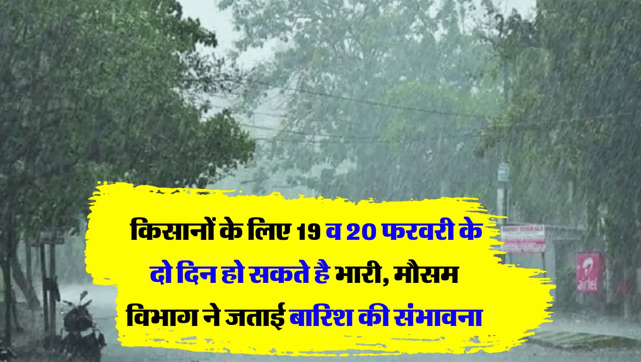 राजस्थान के किसानों के लिए 19 व 20 फरवरी के दो दिन हो सकते है भारी, मौसम विभाग ने जताई बारिश की संभा