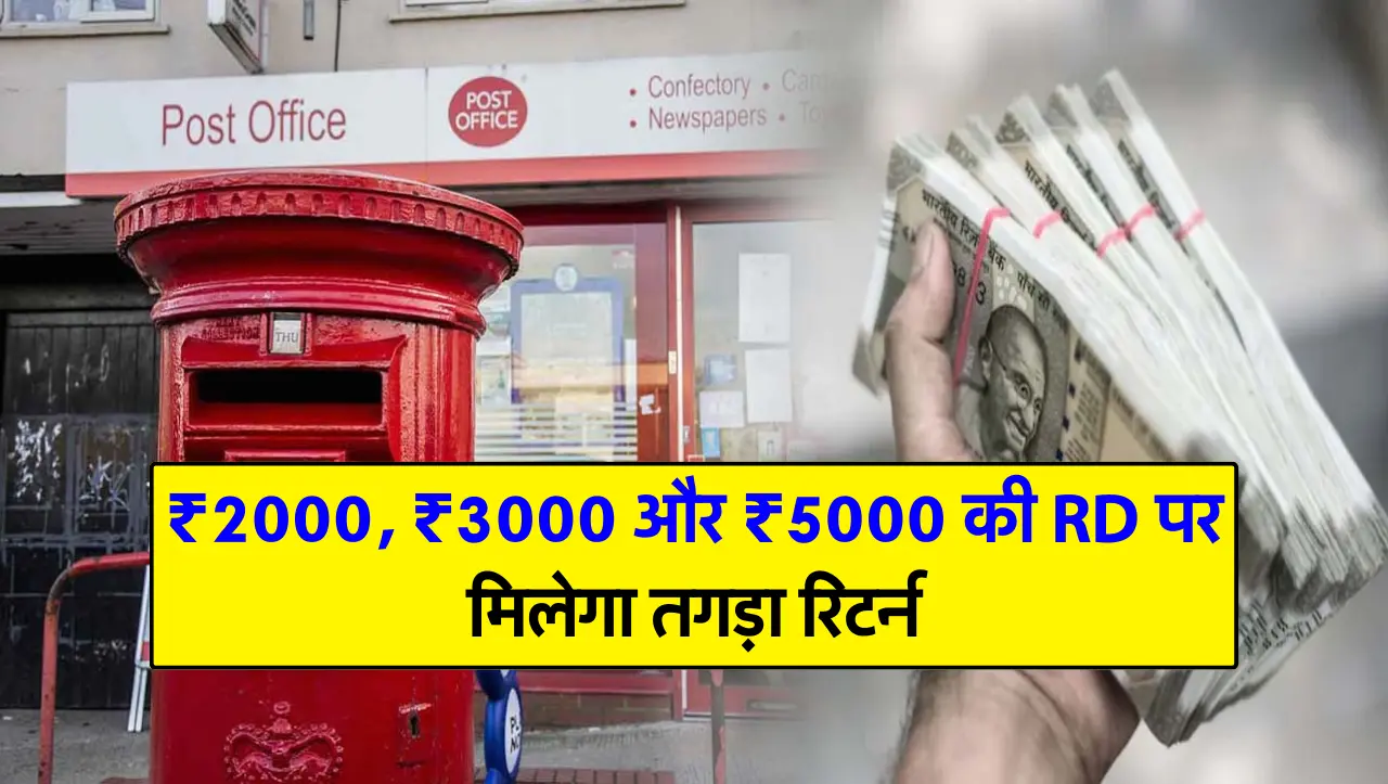 पोस्ट ऑफिस की RD में निवेशकों के लिए खुशखबरी! ₹2000, ₹3000 और ₹5000 की RD पर मिलेगा तगड़ा रिटर्न
