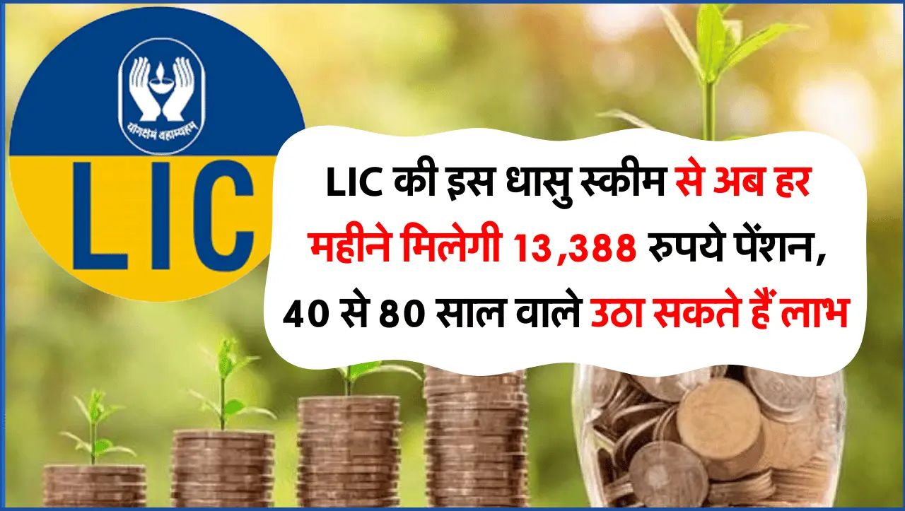LIC की इस धासु स्कीम से अब हर महीने मिलेगी 13,388 रुपये पेंशन, 40 से 80 साल वाले उठा सकते हैं लाभ