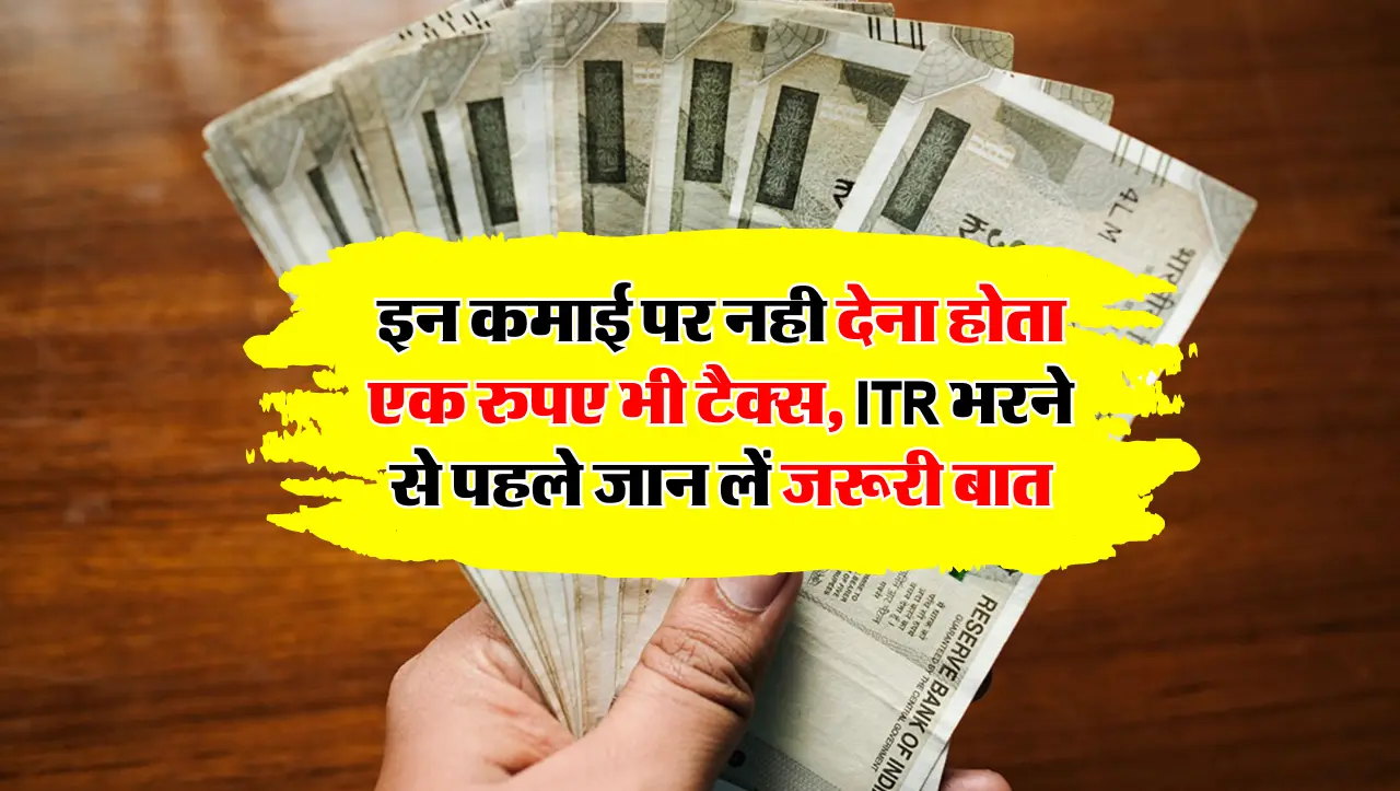 इन कमाई पर नही देना होता एक रुपए भी टैक्स, ITR भरने से पहले जान लें जरूरी बात