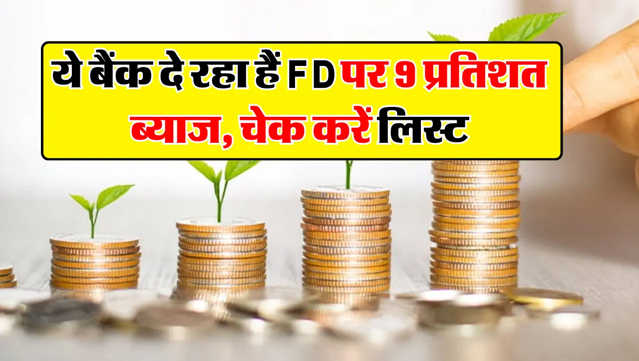 ये बैंक दे रहा हैं FD पर 9 प्रतिशत का ब्याज, चेक करें लिस्ट