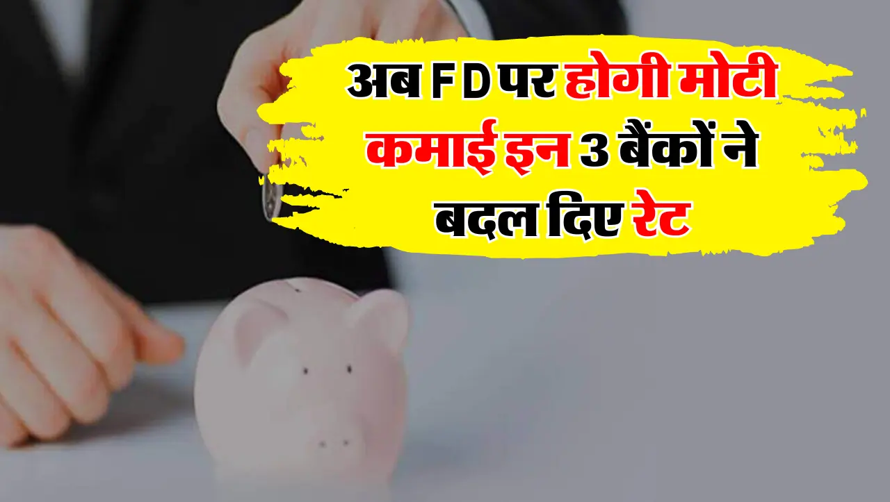 अब FD पर होगी मोटी कमाई इन 3 बैंकों ने बदल दिए रेट, जाने पूरी जानकारी