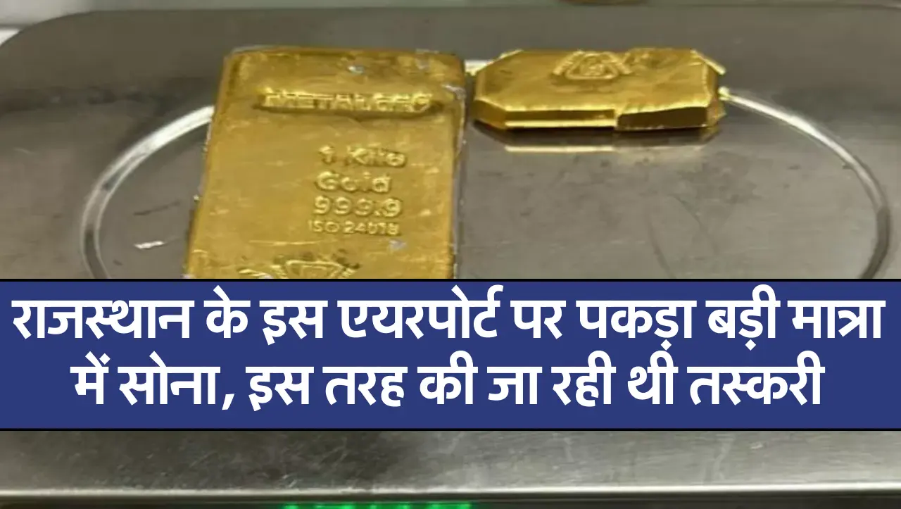 Airport: राजस्थान के इस एयरपोर्ट पर पकड़ा बड़ी मात्रा में सोना, इस तरह की जा रही थी तस्करी
