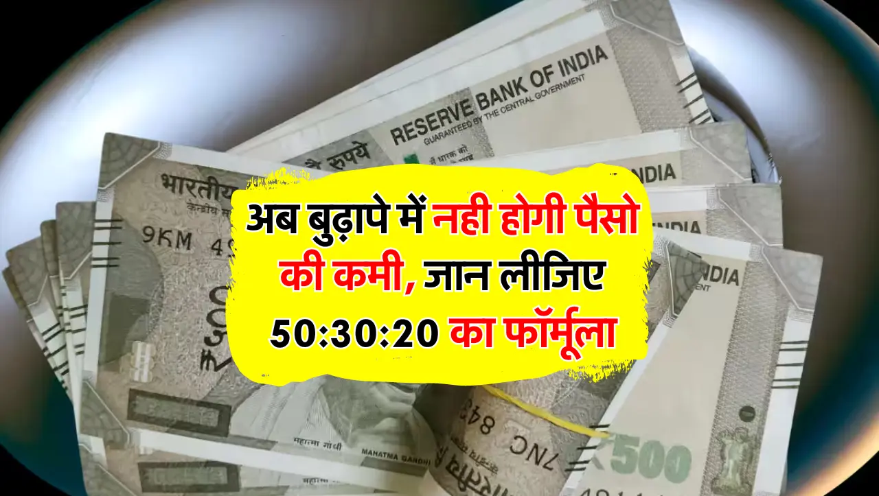 अब बुढ़ापे में नही होगी पैसो की कमी, जान लीजिए 50:30:20 का फॉर्मूला