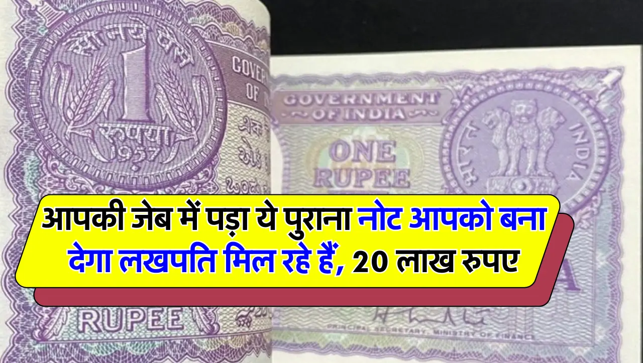 आपकी जेब में पड़ा ये पुराना नोट आपको बना देगा लखपति मिल रहे हैं, 20 लाख रुपए