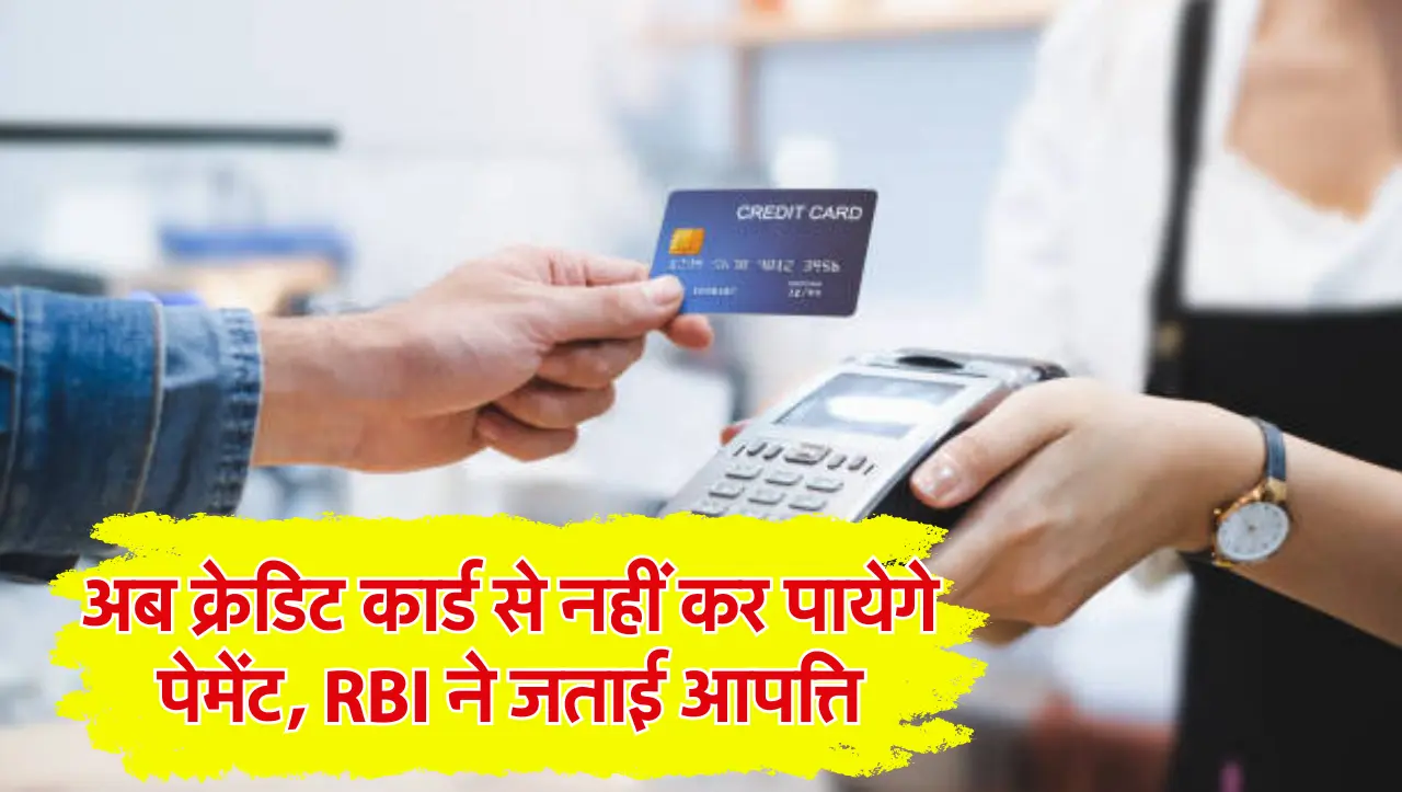Credit Card: अब क्रेडिट कार्ड से नहीं कर पायेगे पेमेंट, RBI ने जताई आपत्ति