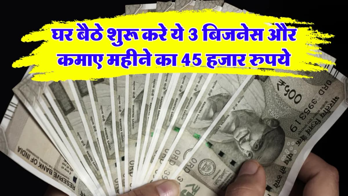 Business Ideas : घर बैठे शुरू करे ये 3 बिजनेस और कमाए महीने का 45 हजार रुपये , जाने इन बिजनेस के बार