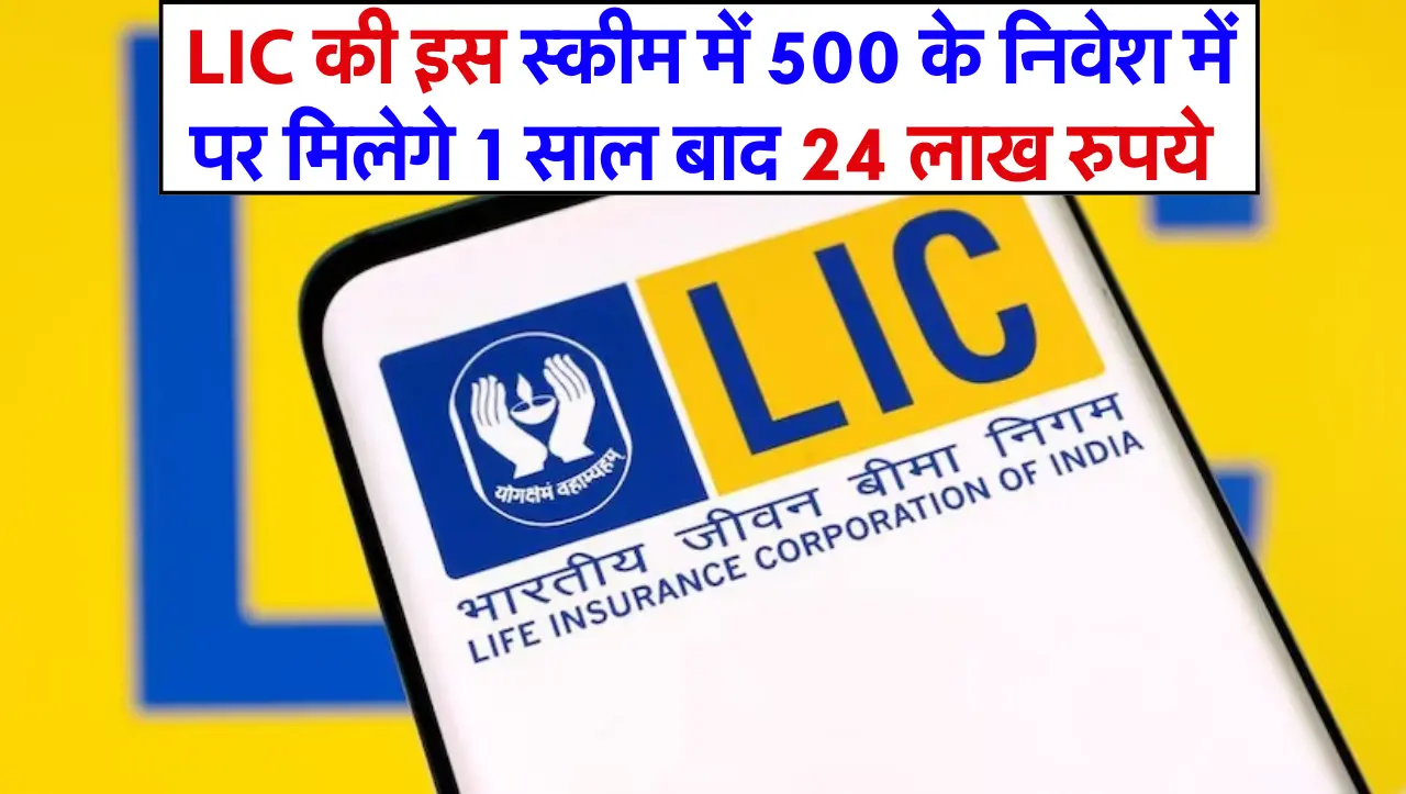 LIC: LIC की इस स्कीम में 500 के निवेश में पर मिलेगे 1 साल बाद 24 लाख रुपये