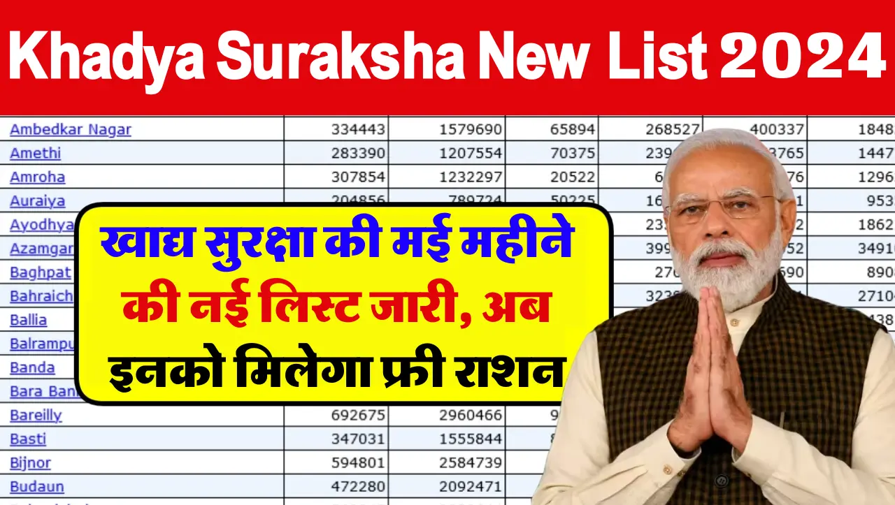 Khadya Suraksha New List 2024: खाद्य सुरक्षा की मई महीने की नई लिस्ट जारी, अब इनको मिलेगा फ्री राशन