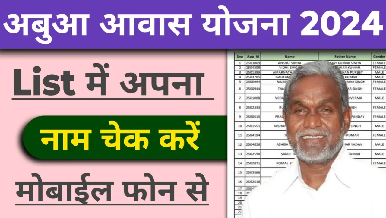 Abua Awas Yojana List 2024 : अबुआ आवास योजना की नई लिस्ट जारी, यहाँ से देखे लिस्ट में नाम