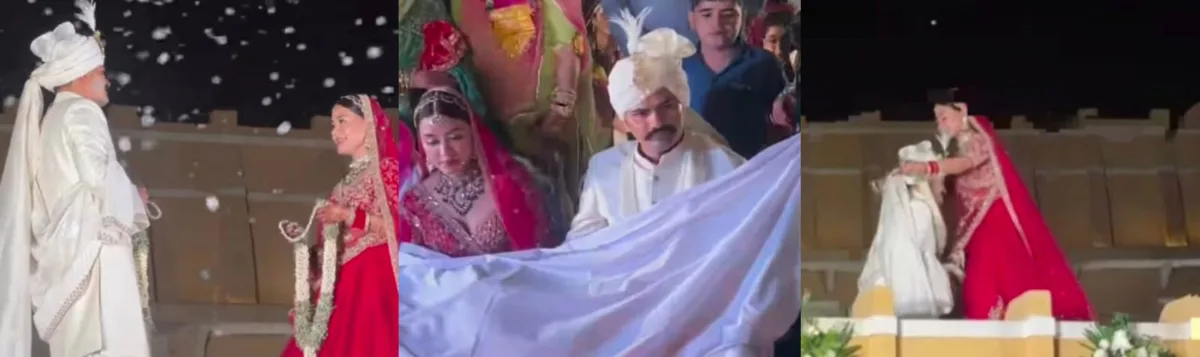 IPS शादी ,कृष्ण कुमार बिश्नोई ,अंशिका वर्मा ,SP अंशिका ,शाही बारात ,वरमाला