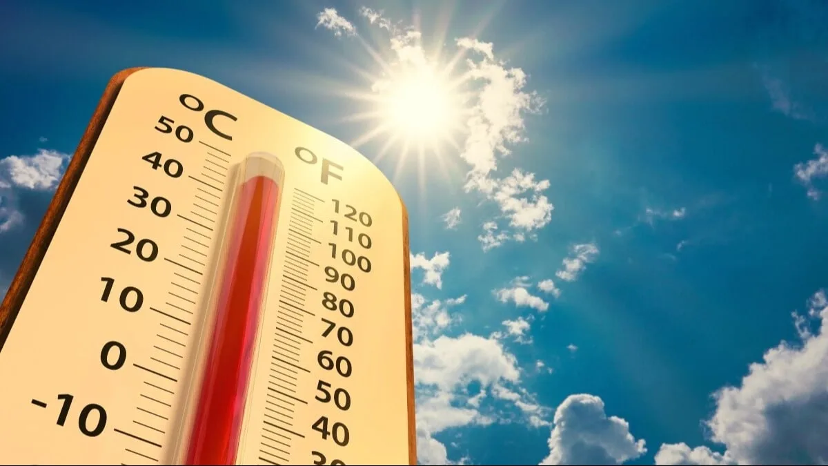 राजस्थान में लू, तापमान 45°C, बाड़मेर का मौसम, जैसलमेर की गर्मी, जोधपुर का तापमान, आईएमडी अलर्ट, लू की चेतावनी