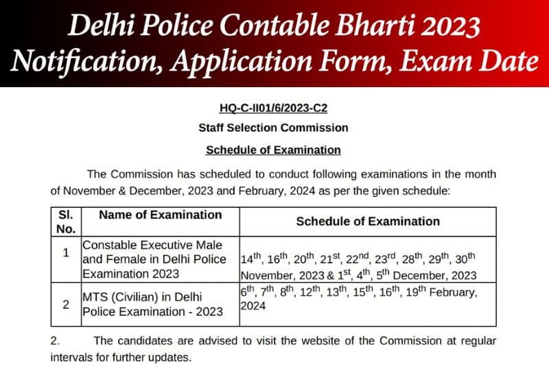Delhi Police Constable Recruitment 2023: दिल्ली पुलिस कांस्टेबल के 7547 पदों पर भर्ती नोटिफिकेशन जार